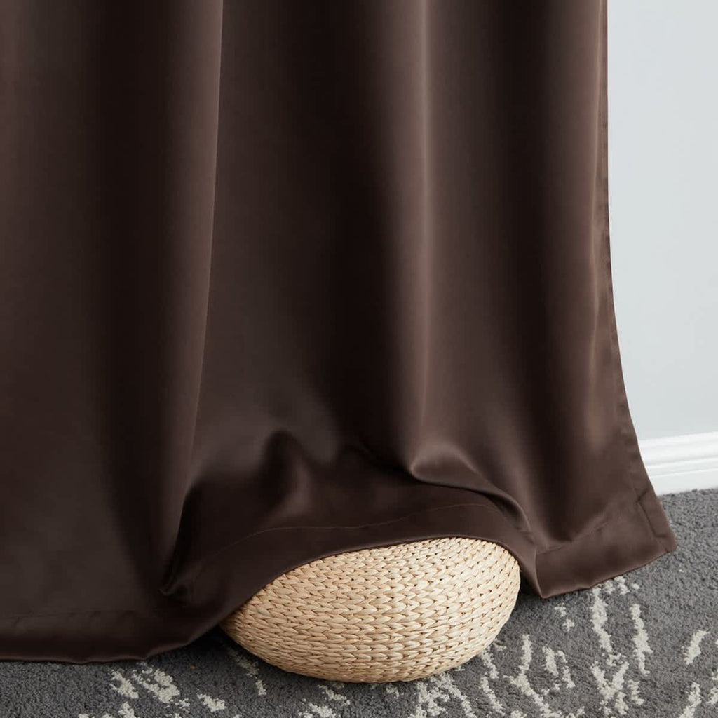 Thd Virginia 100% Blackout Grommet Total Privacy Curtain Panels - Set of 2