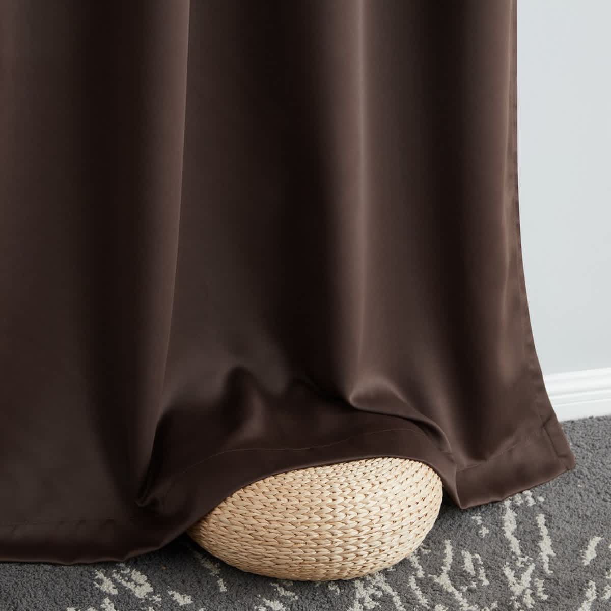 Thd Virginia 100% Blackout Grommet Total Privacy Curtain Panels - Set of 2