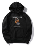 Space Bear Print-Kapuzenpullover