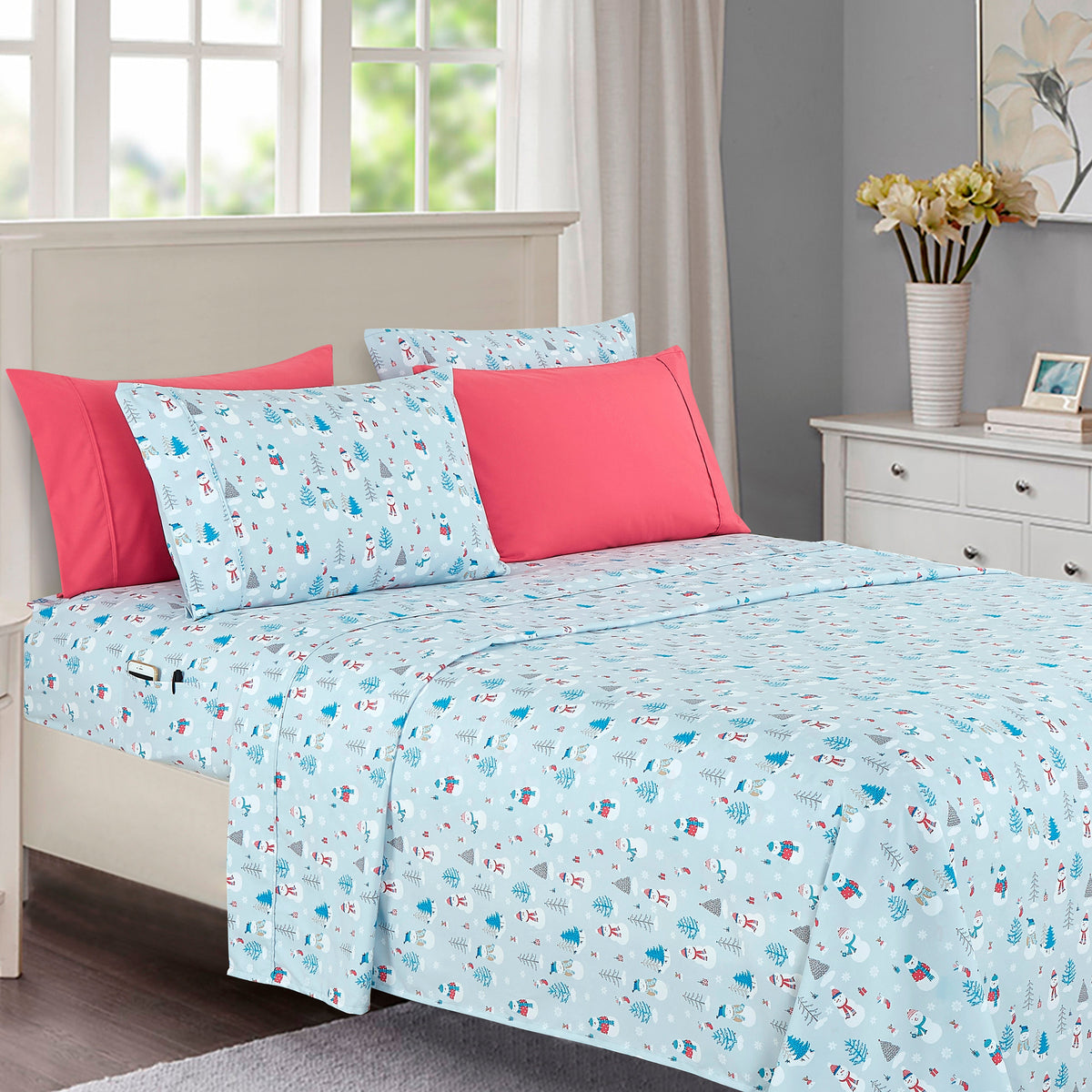 Elegant Comfort 6-Piece Christmas & Holiday Sheet Set - Soft as a Hotel Premium Quality