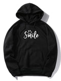 Smile Print Hoodie