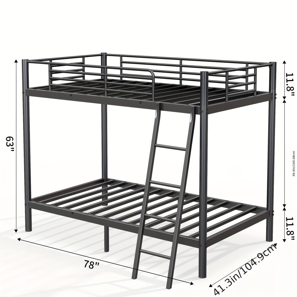 Space-Saving Heavy-Duty Bunk Bed for Bedroom Comfort and Support