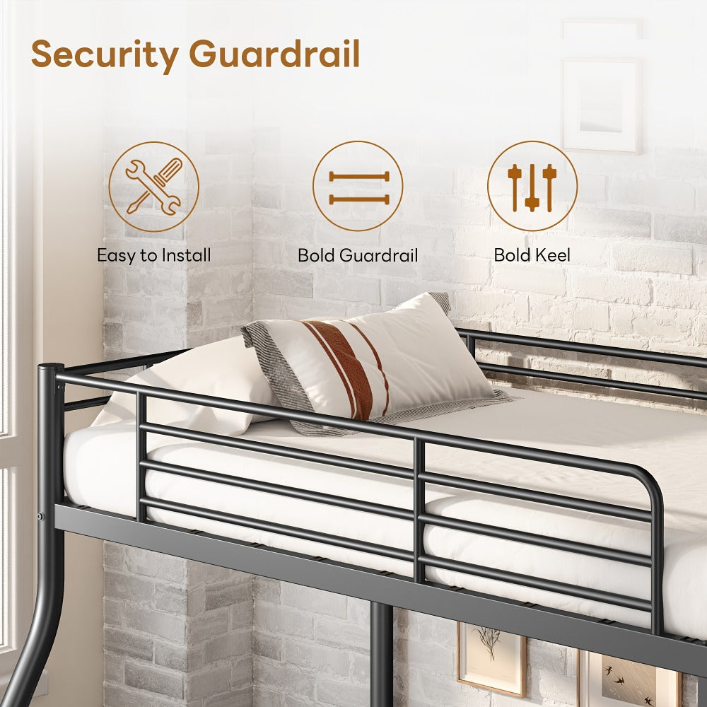 Space-Saving Heavy-Duty Bunk Bed for Bedroom Comfort and Support