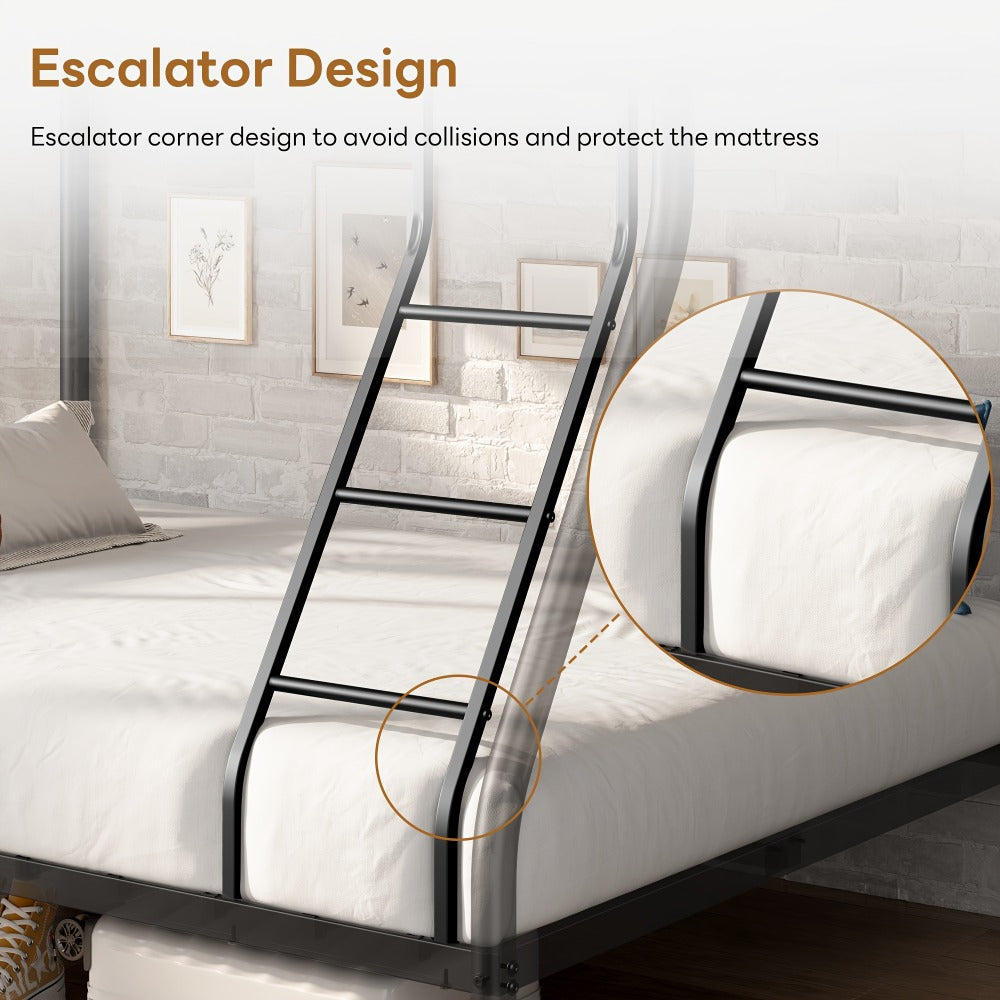 Space-Saving Heavy-Duty Bunk Bed for Bedroom Comfort and Support