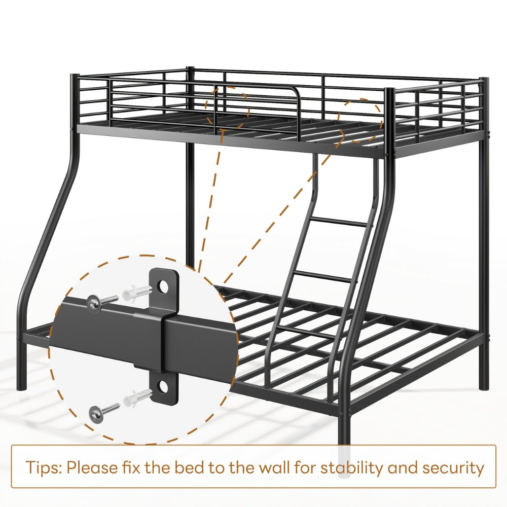Space-Saving Heavy-Duty Bunk Bed for Bedroom Comfort and Support
