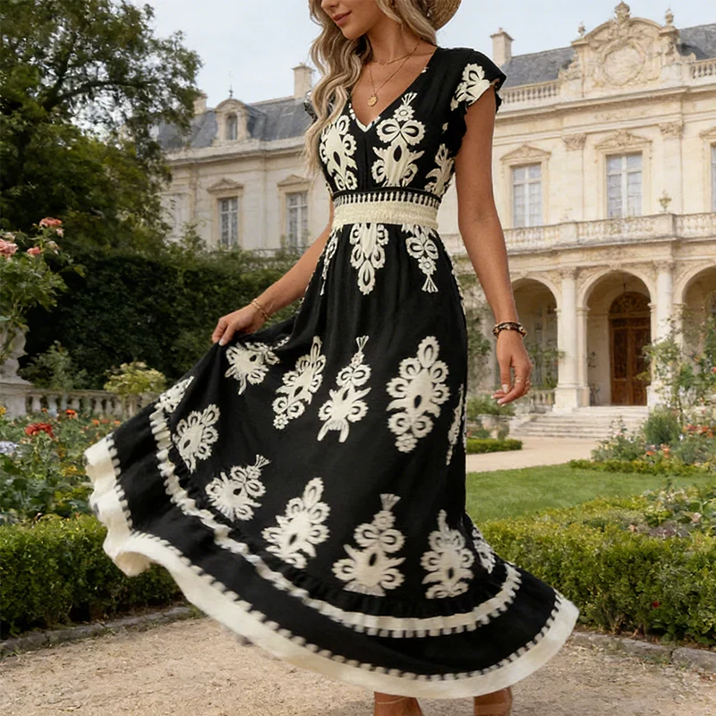 Arabella | Elegantes besticktes Sommerkleid