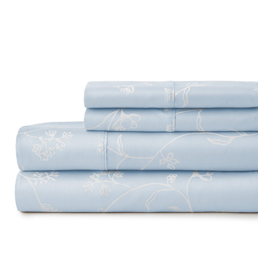 Southshore Fine Linens Sweetbrier Extra Deep Pocket 100% Cotton Printed Sheet Set