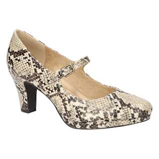 Easy Street Women's Zest Taupe Snake Platform Pumps