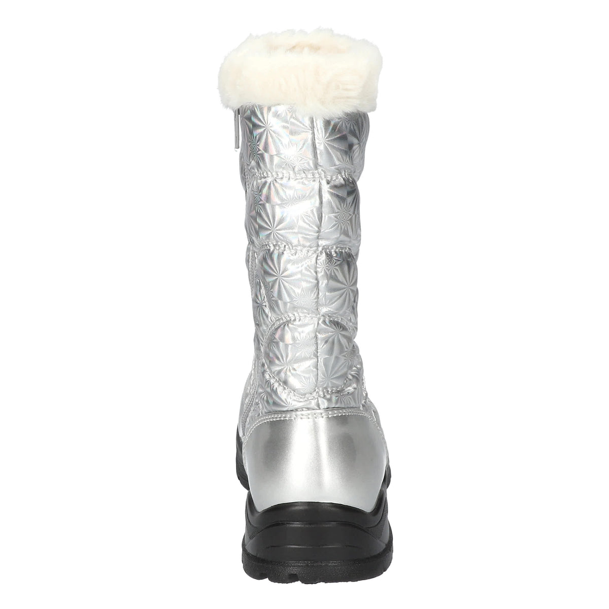 Easy Street Women's Cuddle Easy Dry Silver Patent Boots