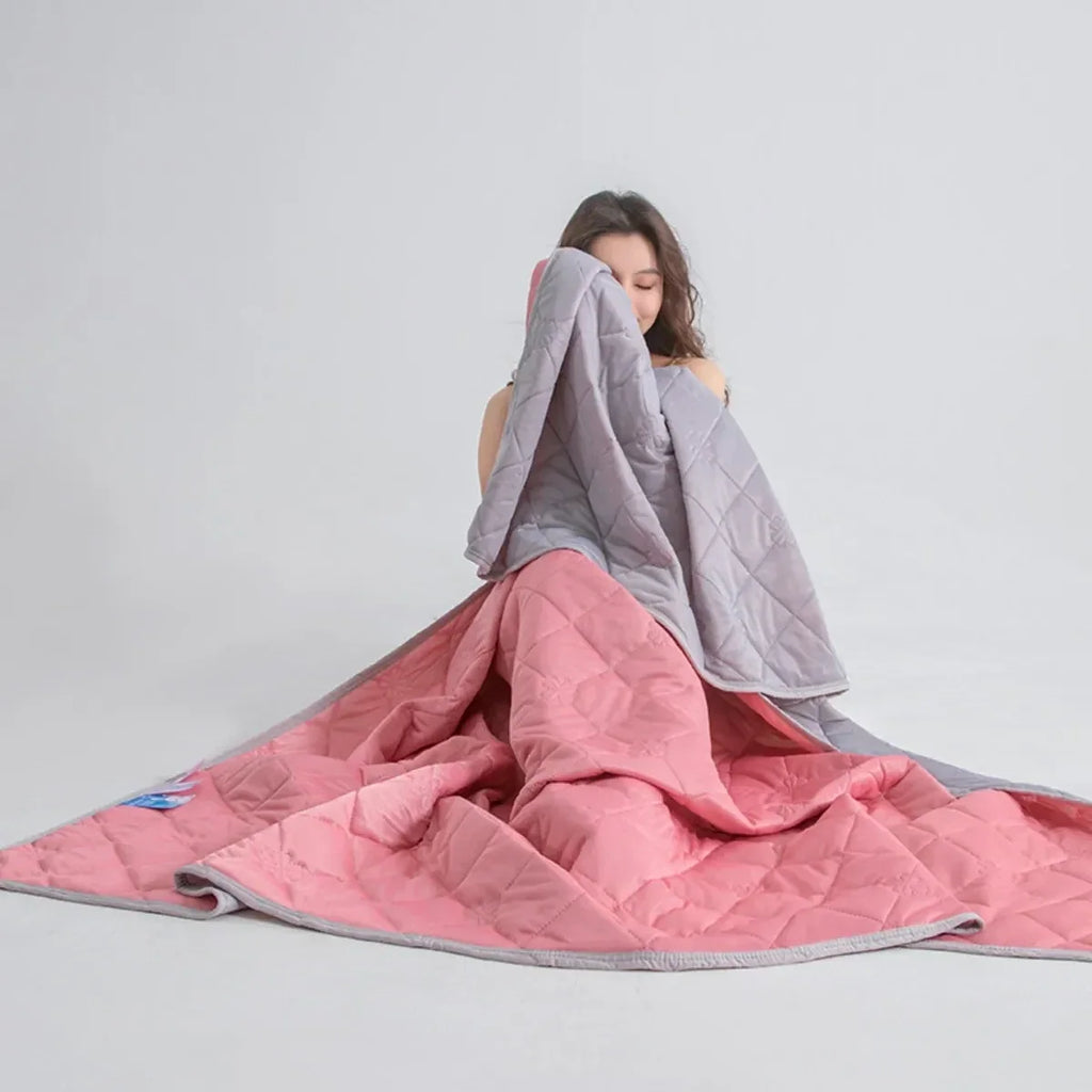 Dual-Sided Cooling Throw Blanket