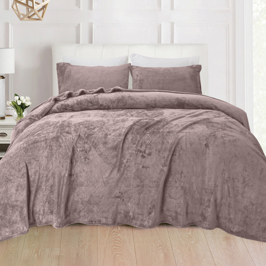 Elegant Comfort 4-Piece Velvet Plush Flannel Sheet Set