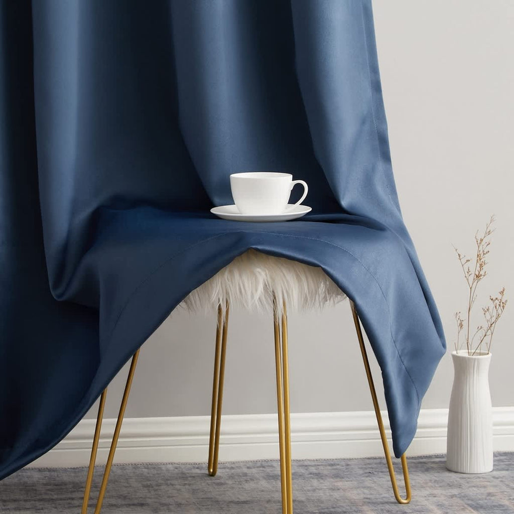 Thd Lawrence 100% Full Blackout Thermal Insulated Energy-Saving Grommet Curtain Panels (Set of 2)
