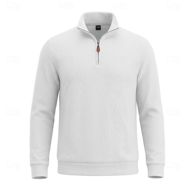Grady | Strukturierter Quarter-Zip-Pullover