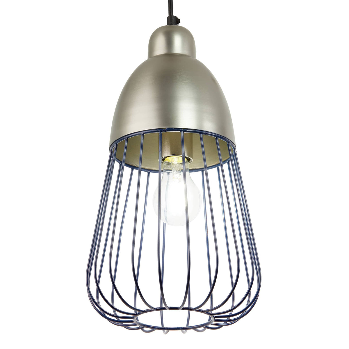 River of Goods Hanging Lamp - Dark Blue & Silver