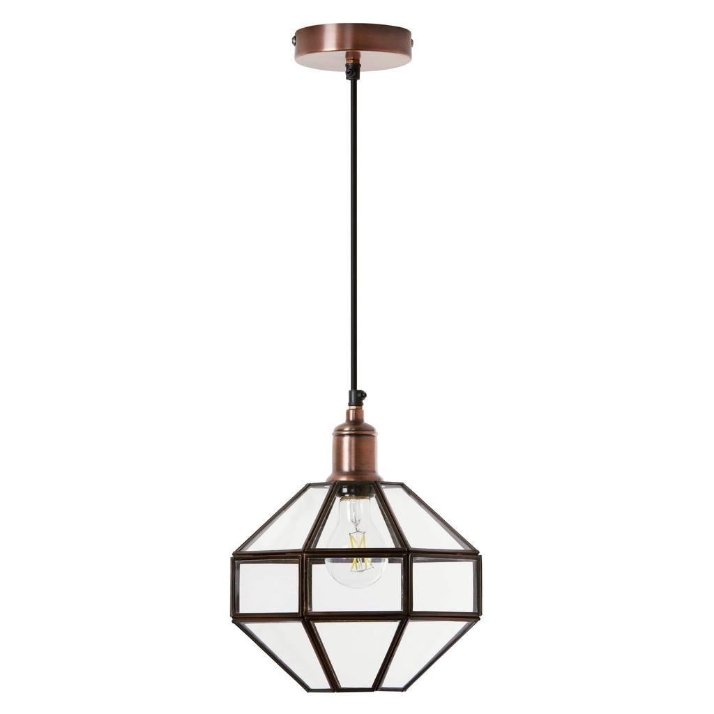 River of Goods Bohemian Clear Globe Shade Pendant Light