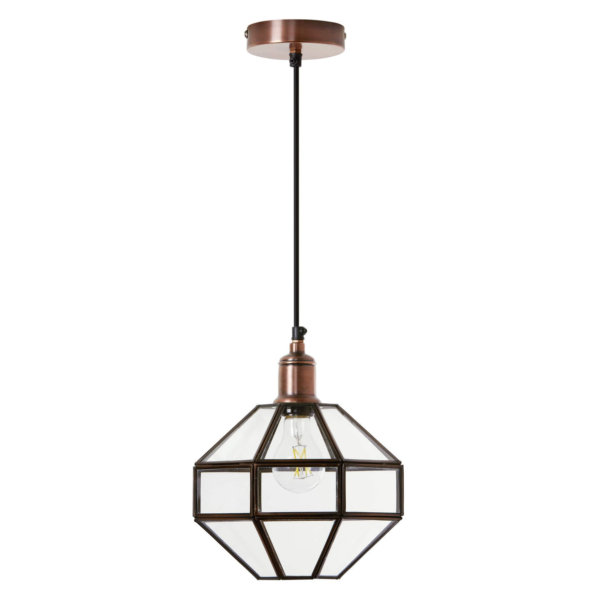 River of Goods Bohemian Clear Globe Shade Pendant Light
