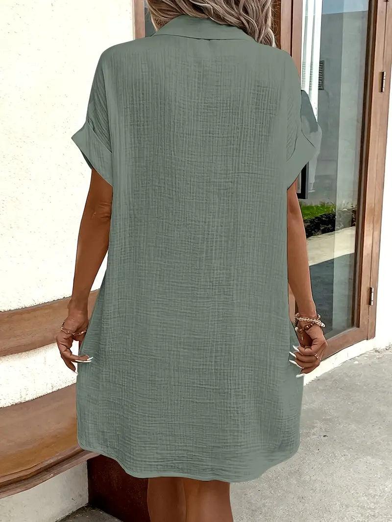 Araminta | Zeitloses V-Ausschnitt Blusenkleid