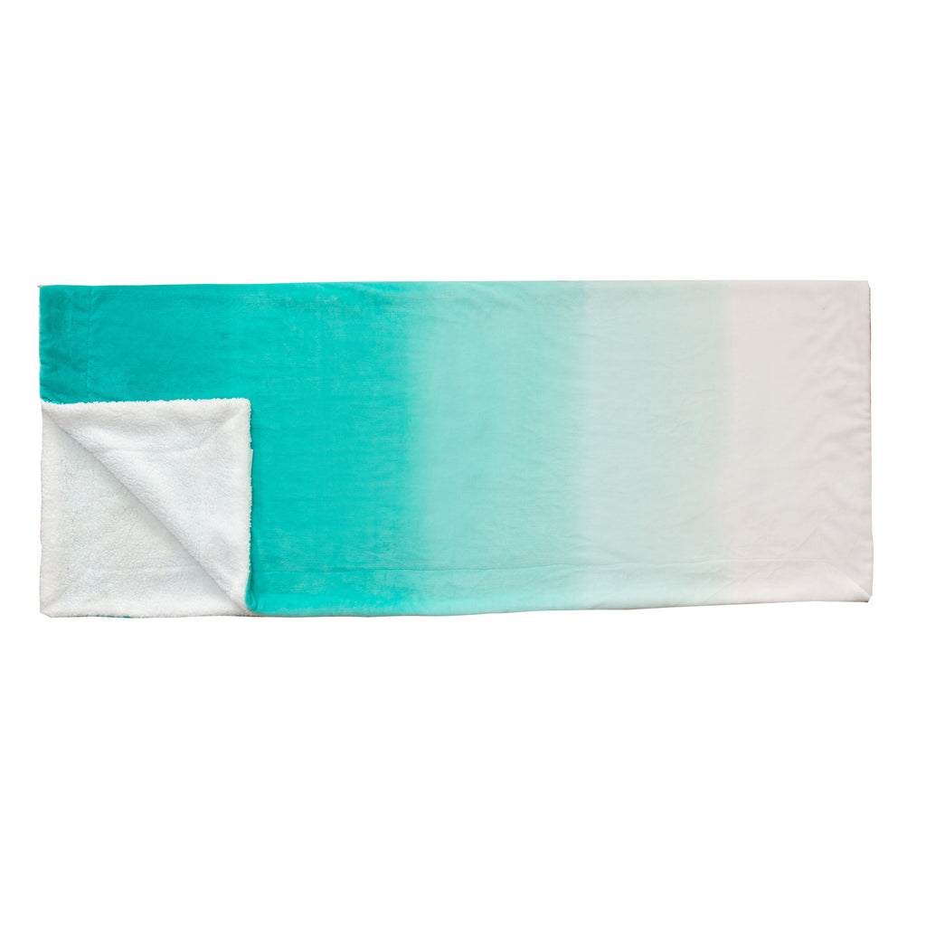 Elegant Comfort Ombre Printed - Sherpa Backed Plush Throw Blankets - 50 x 60 inches