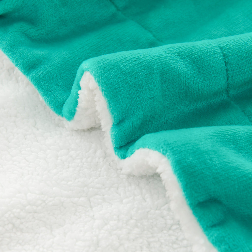 Elegant Comfort Ombre Printed - Sherpa Backed Plush Throw Blankets - 50 x 60 inches
