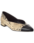 M by Bruno Magli Parma Snake-Embossed Leather Flat