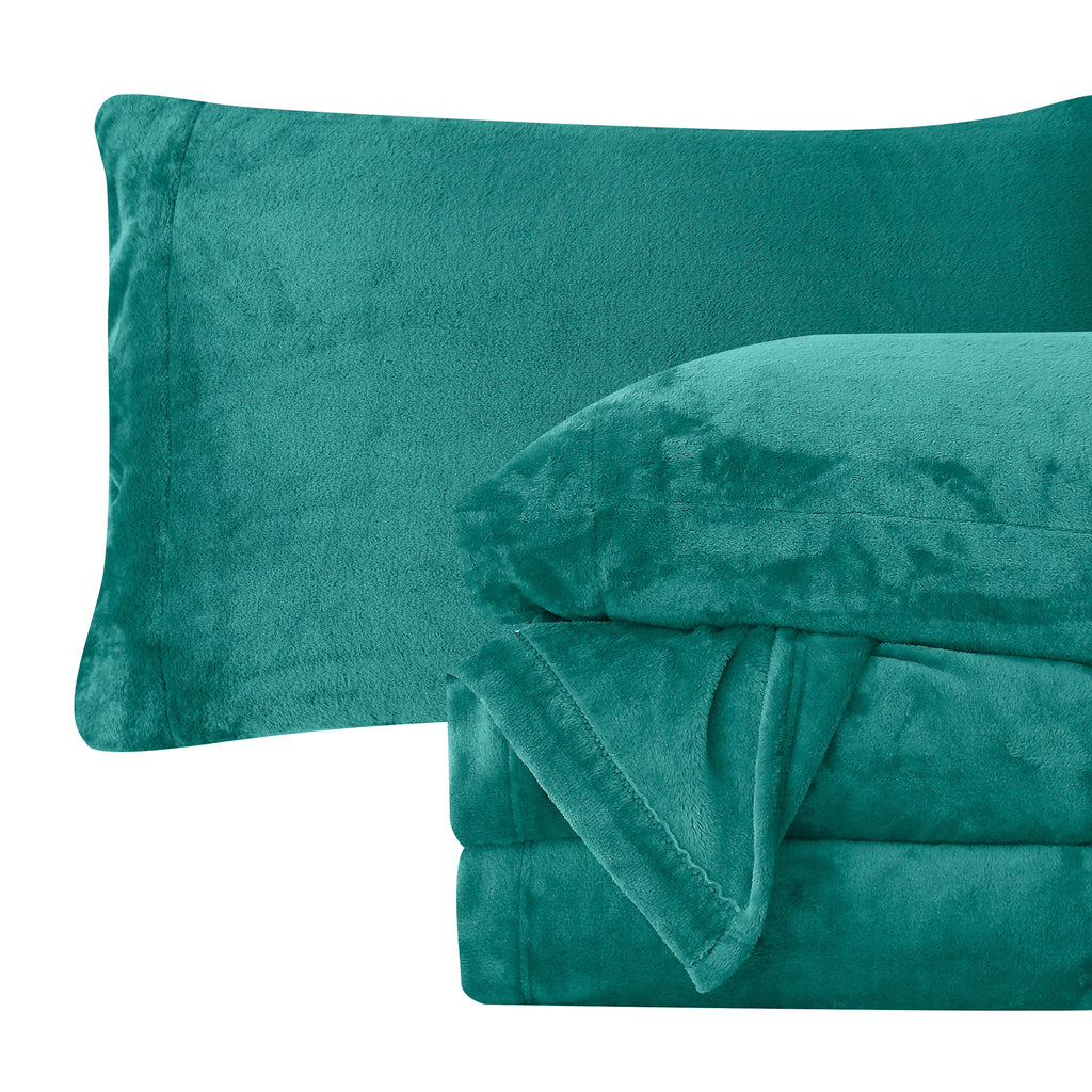 Elegant Comfort 4-Piece Velvet Plush Flannel Sheet Set