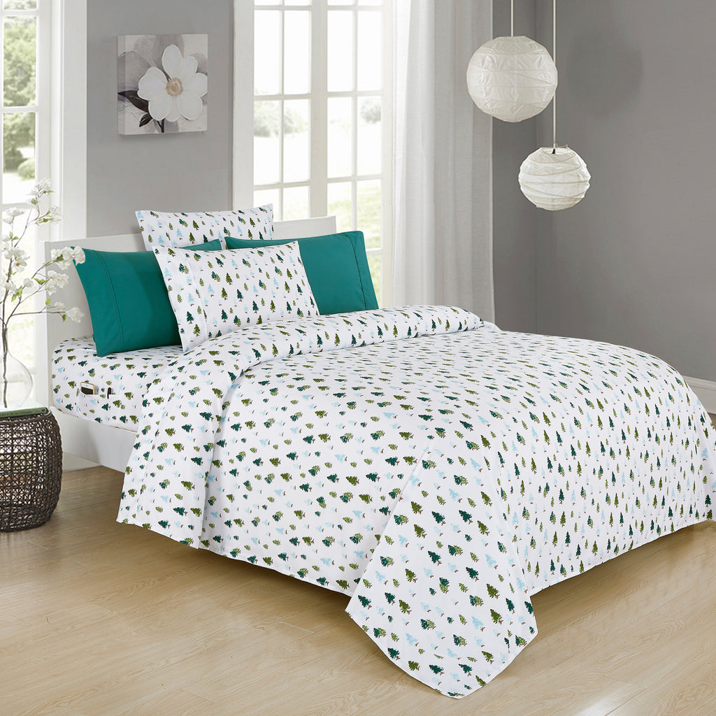 Elegant Comfort 6-Piece Christmas & Holiday Sheet Set - Soft as a Hotel Premium Quality