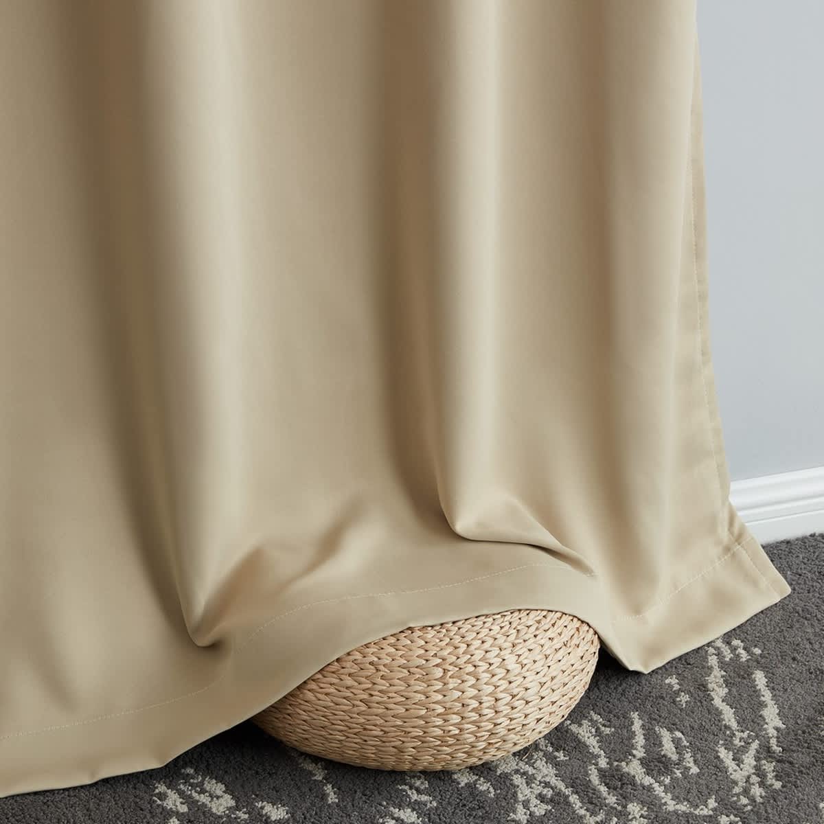 Thd Virginia 100% Blackout Grommet Total Privacy Curtain Panels - Set of 2