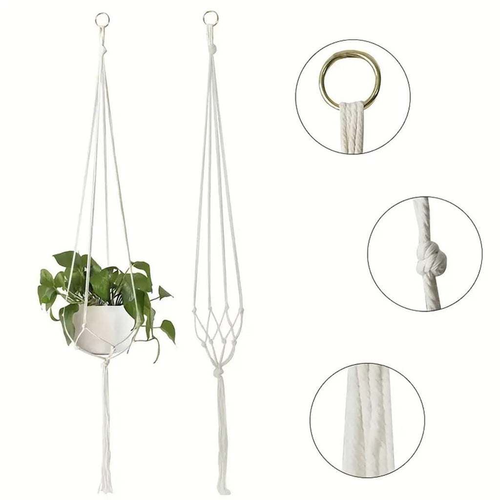 Handmade Cotton Rope Hanging Planter Holders