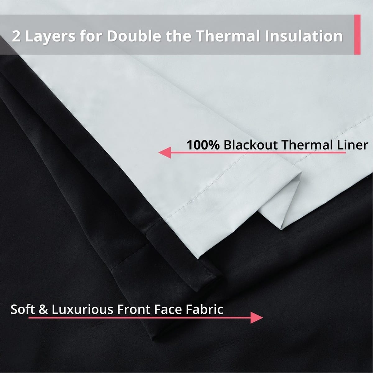 Thd Virginia 100% Blackout Grommet Total Privacy Curtain Panels - Set of 2
