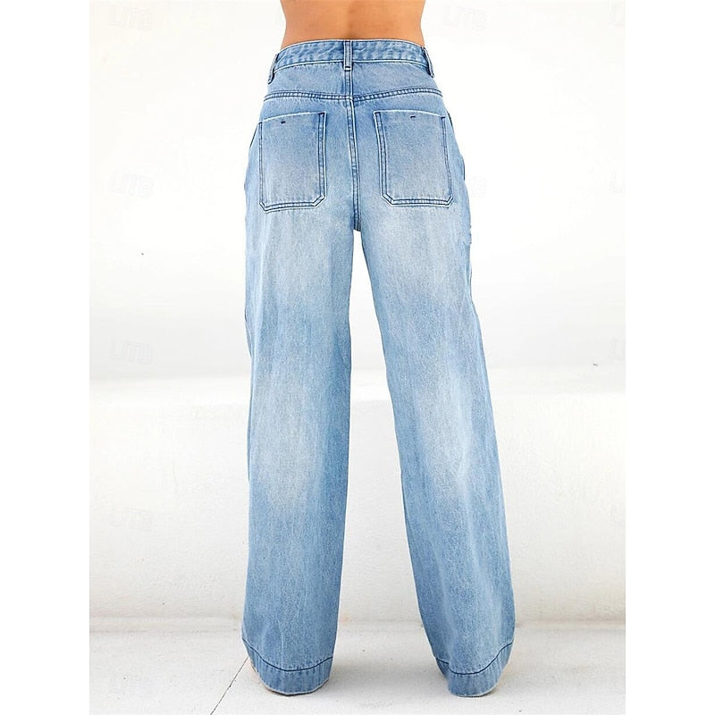 Lorna | Lässige Jeans mit weitem Bein