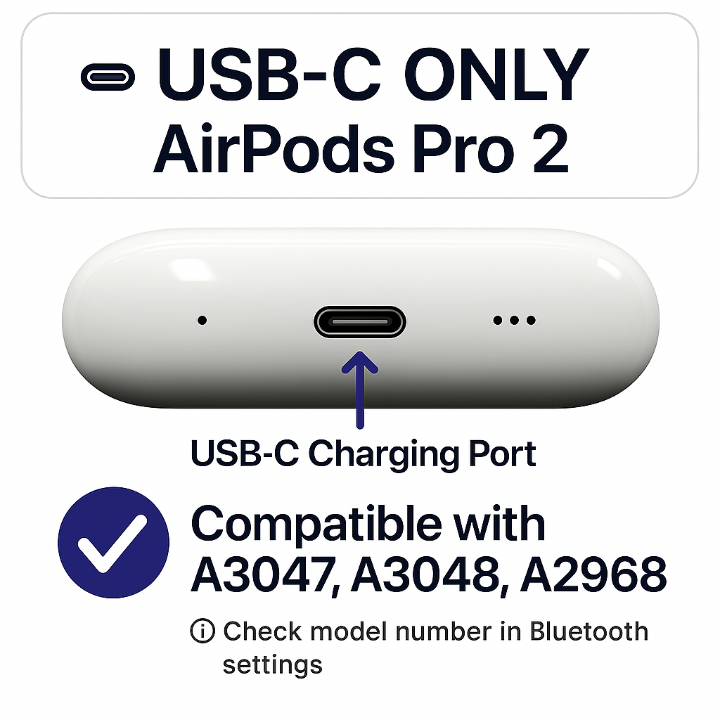AirPods Pro (2nd Generation) USB-C Magsafe Charging Case Replacement A2968