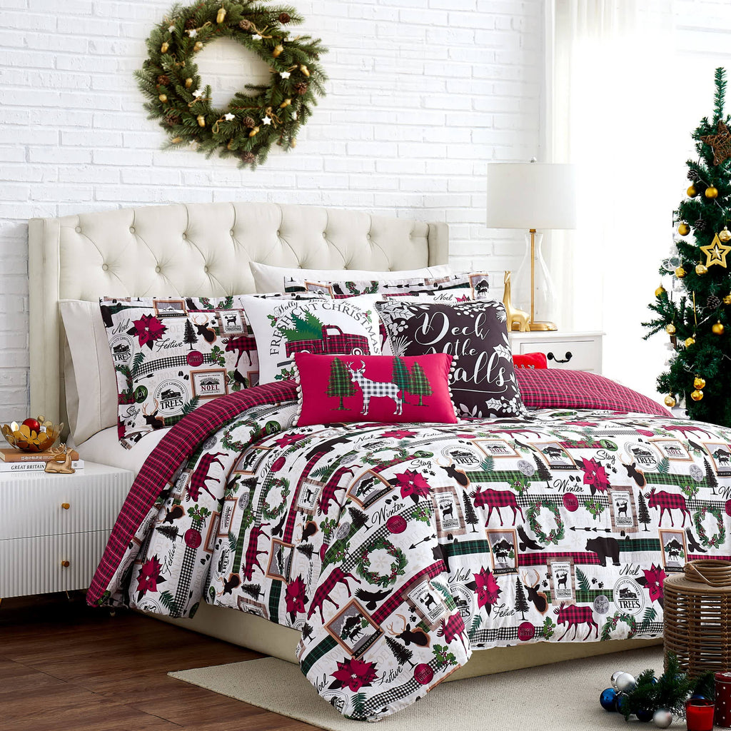 Southshore Fine Linens Merrytown Christmas 6PC Comforter Set