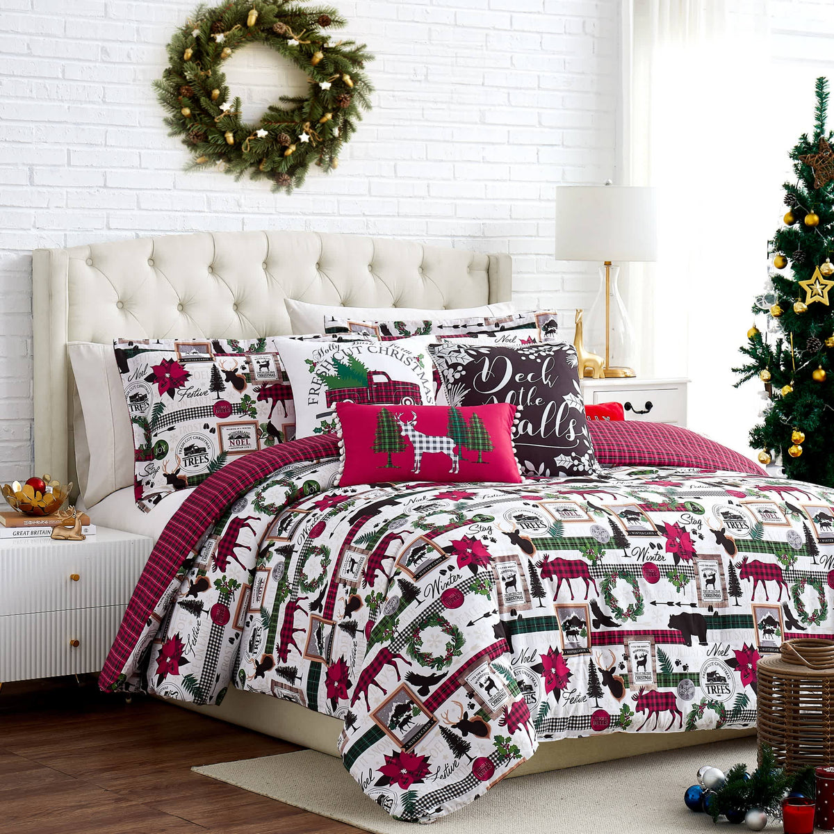 Southshore Fine Linens Merrytown Christmas 6PC Comforter Set
