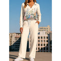 Joanna | Floral Collared Two-Piece Set