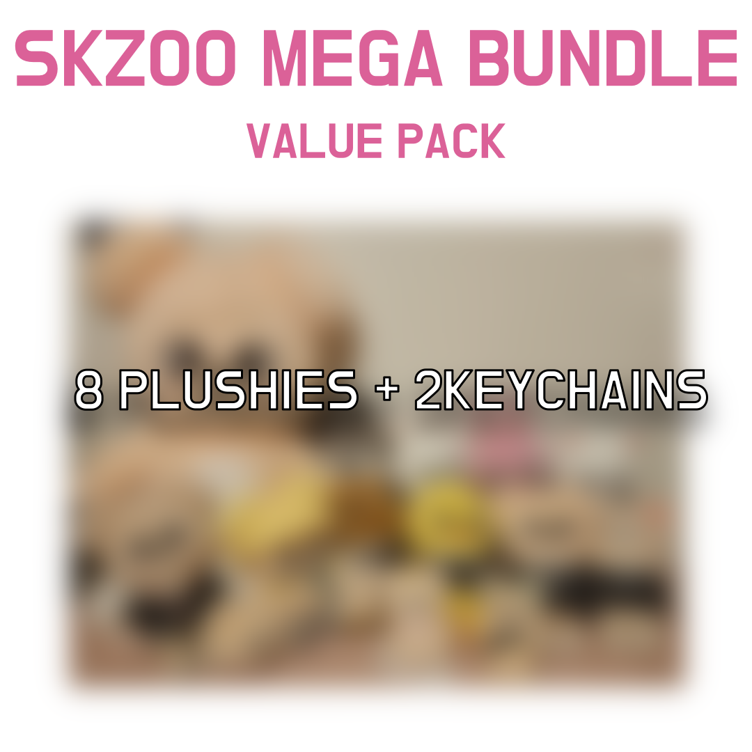 SKZOO Value Pack - 8 Plushies + 2 Keychains - Stray Kids merch