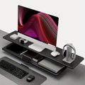 Dual Monitor Stand Riser with Storage E-Sports Style, Adjustable Height Desk Organizer with Cable Management