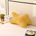 Triangular Lumbar Support Pillow Chenille, Breathable Back Cushion with Hidden Zipper for Office Chair Sofa Bed
