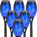 Solar Torch Lights Flickering Flame Outdoor, Dancing Flame Solar Garden Lights, Landscape Pathway Torch for Garden