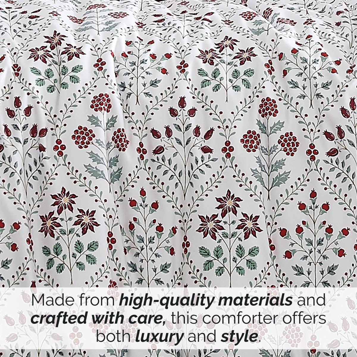 Southshore Fine Linens Holiday Harmony Oversized 7-Piece Comforter Set