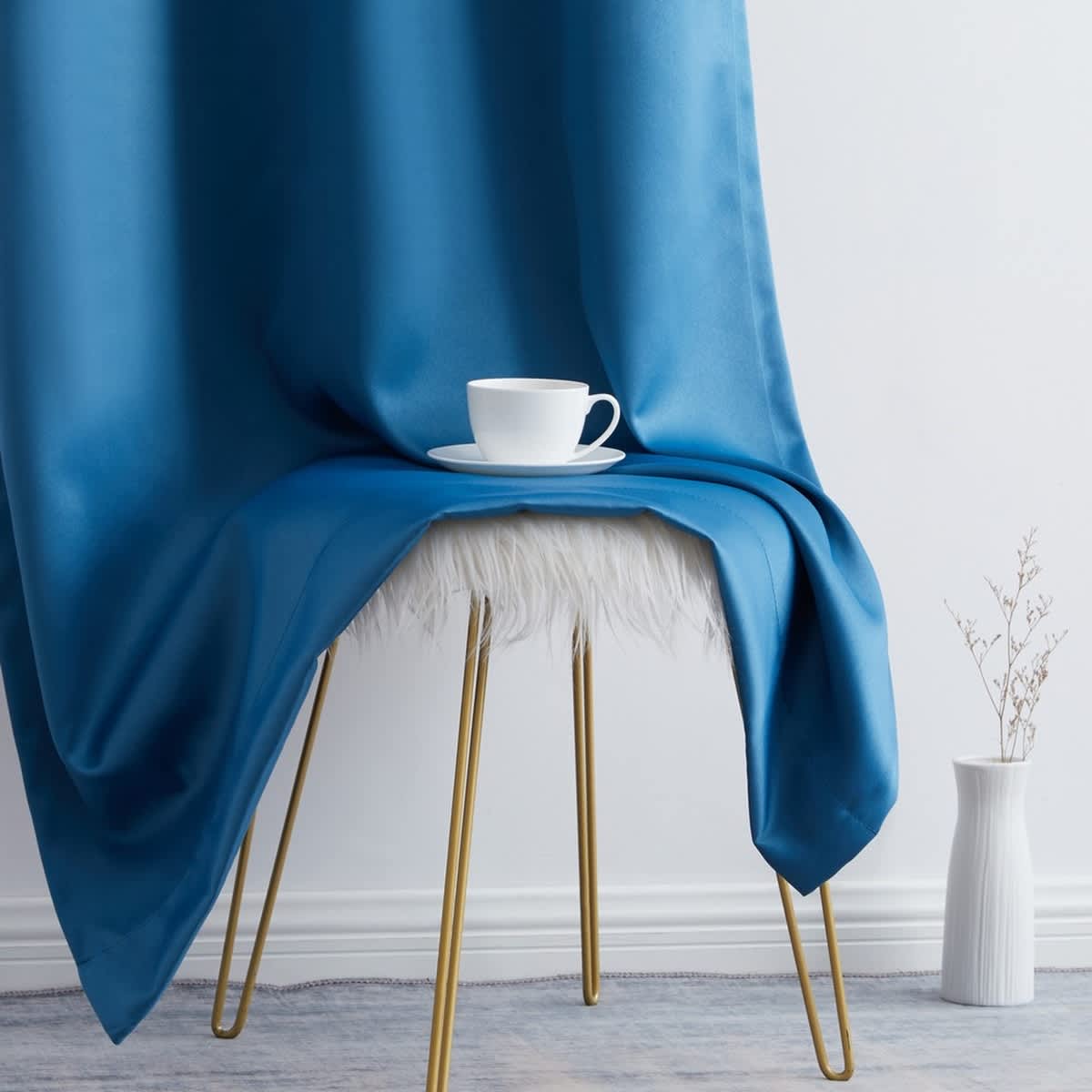 Thd Lawrence 100% Full Blackout Thermal Insulated Energy-Saving Grommet Curtain Panels (Set of 2)