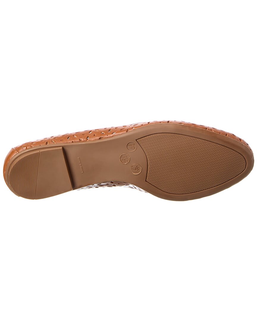 French Sole Leyla Laser Cut Leather Flat