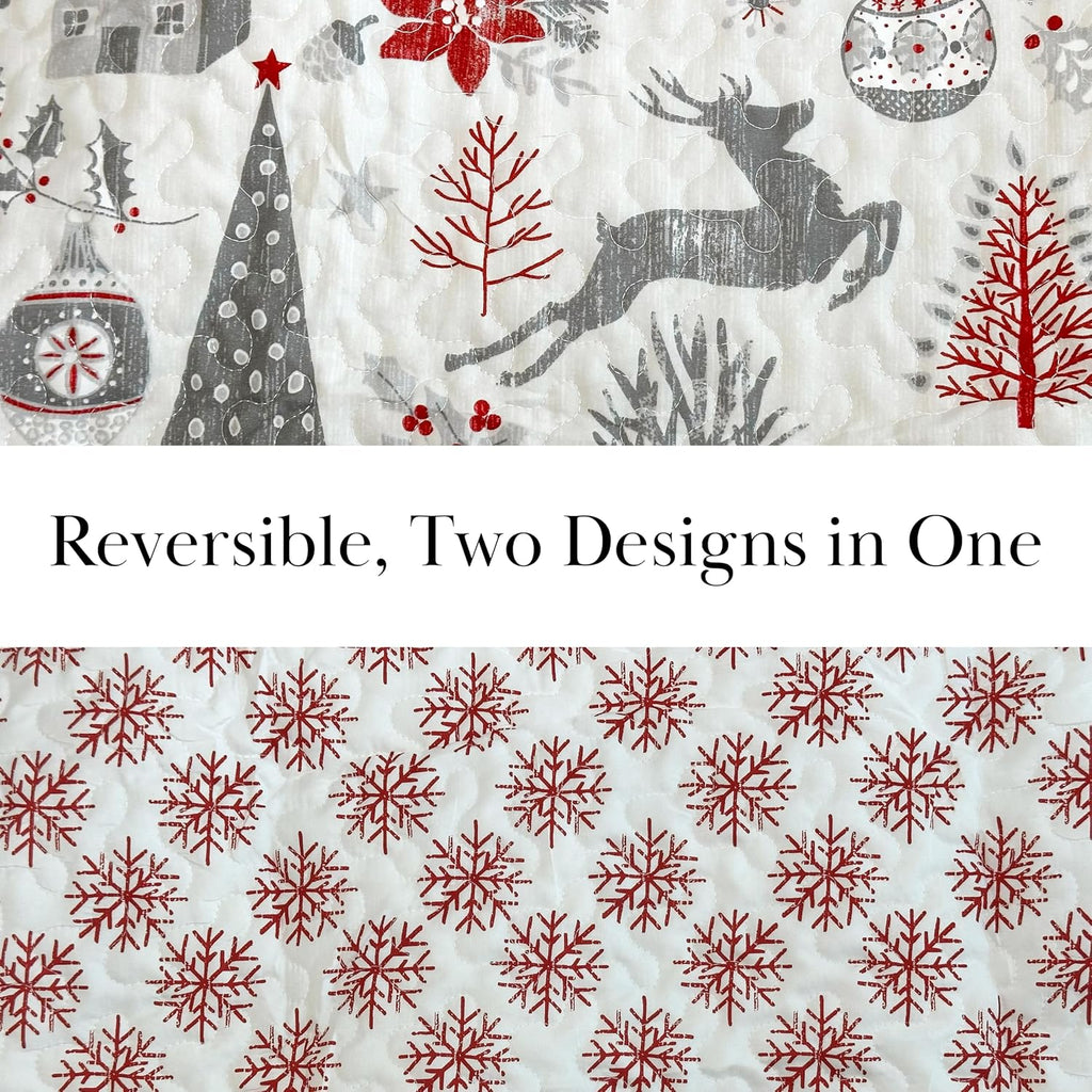 Southshore Fine Linens Holly Jolly Lane Quilt Set