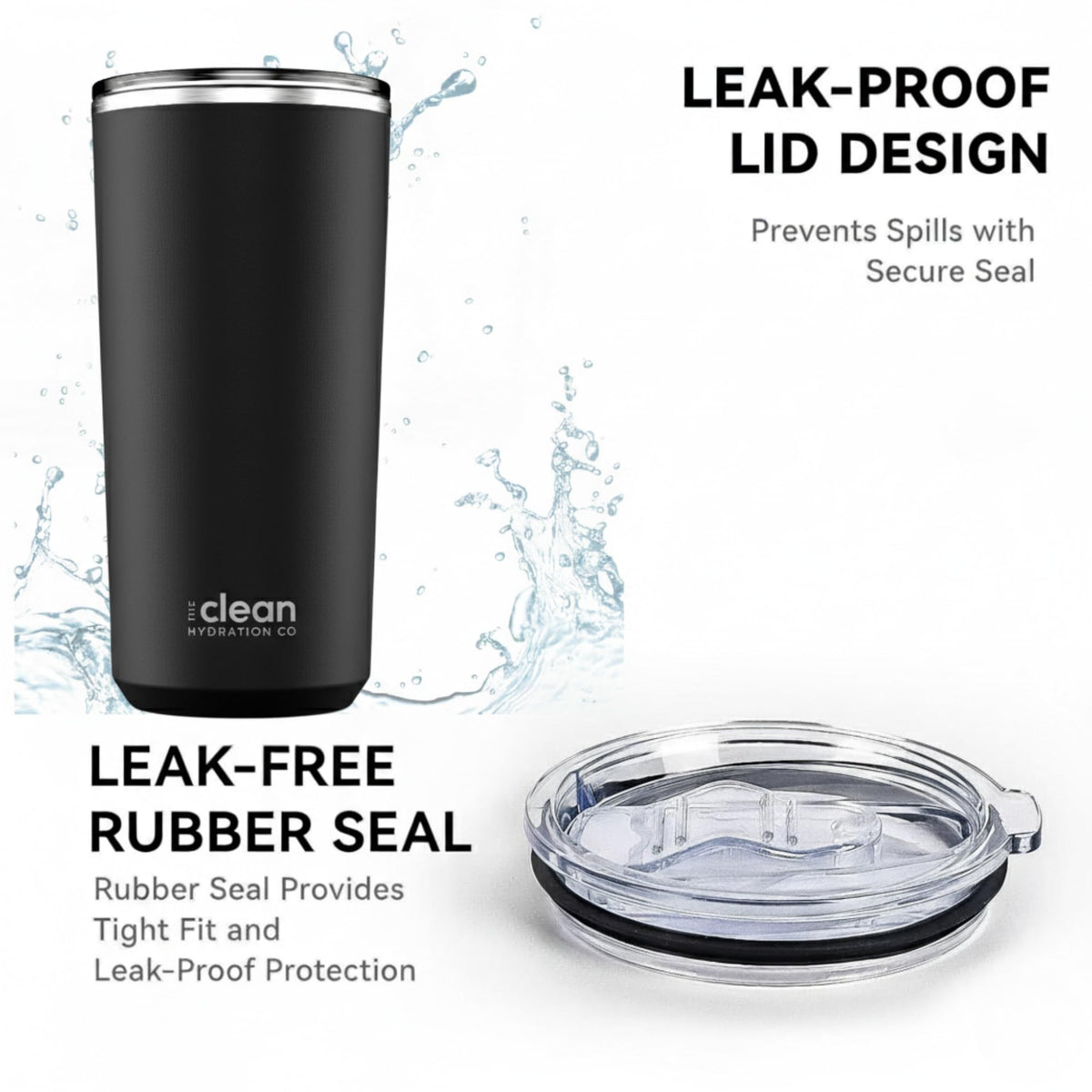 The Clean Hydration Co. Insulated Tumbler With Lid