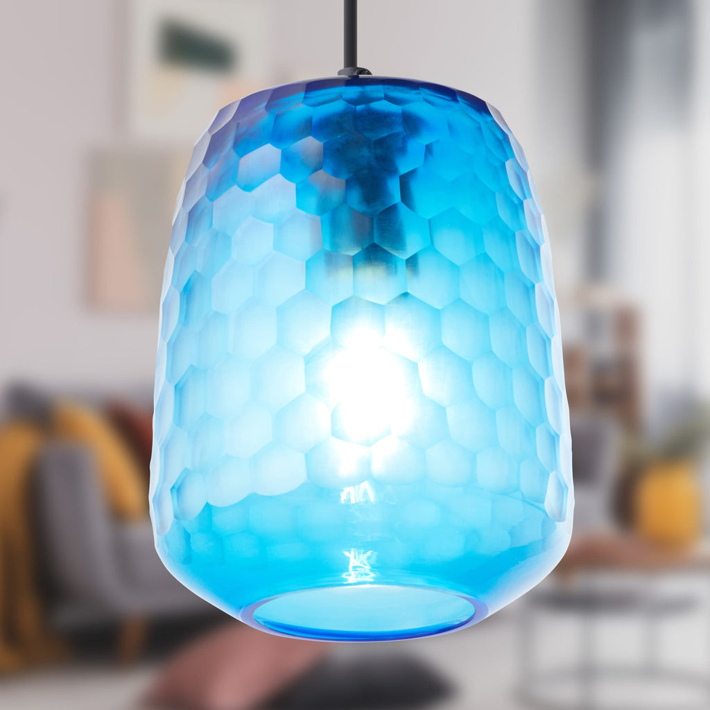 River of Goods Hanging Lamp - Blue & Black