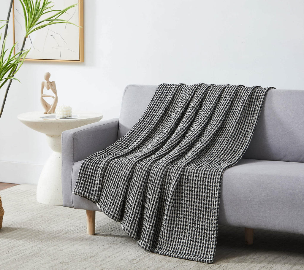 Southshore Fine Linens Tama Cotton Waffle Blankets and Throws