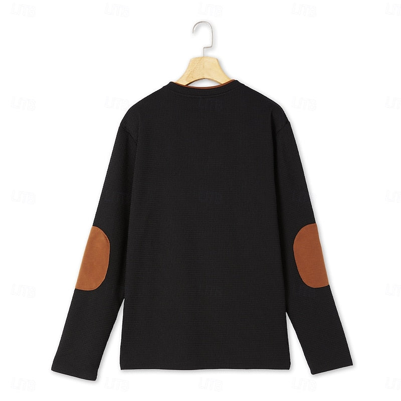 Harlan | Strukturiertes Langarm-Henley-Shirt