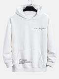 Los Angeles Slogan Print Relax Fit Hoodie