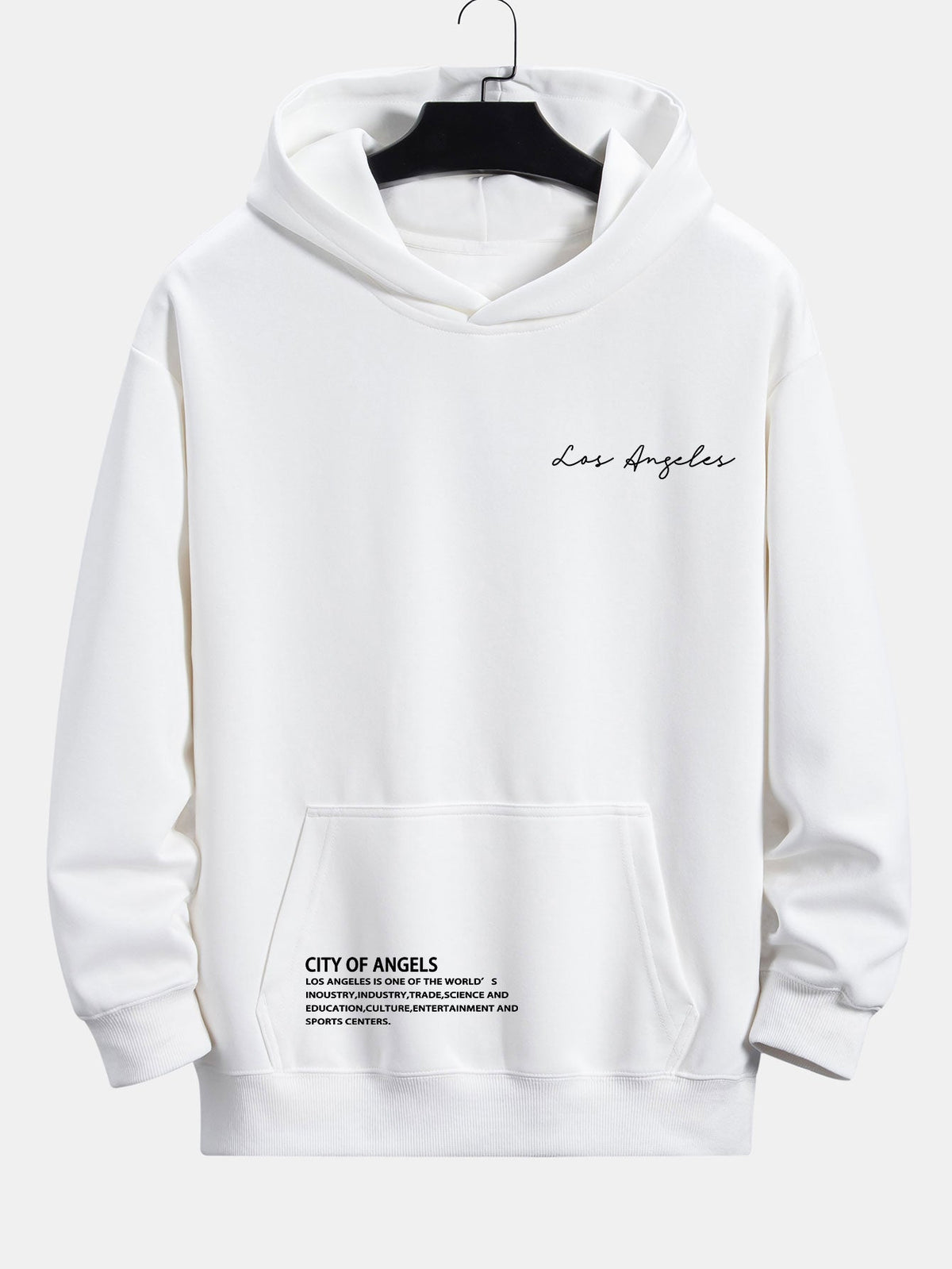 Los Angeles Slogan Print Relax Fit Hoodie