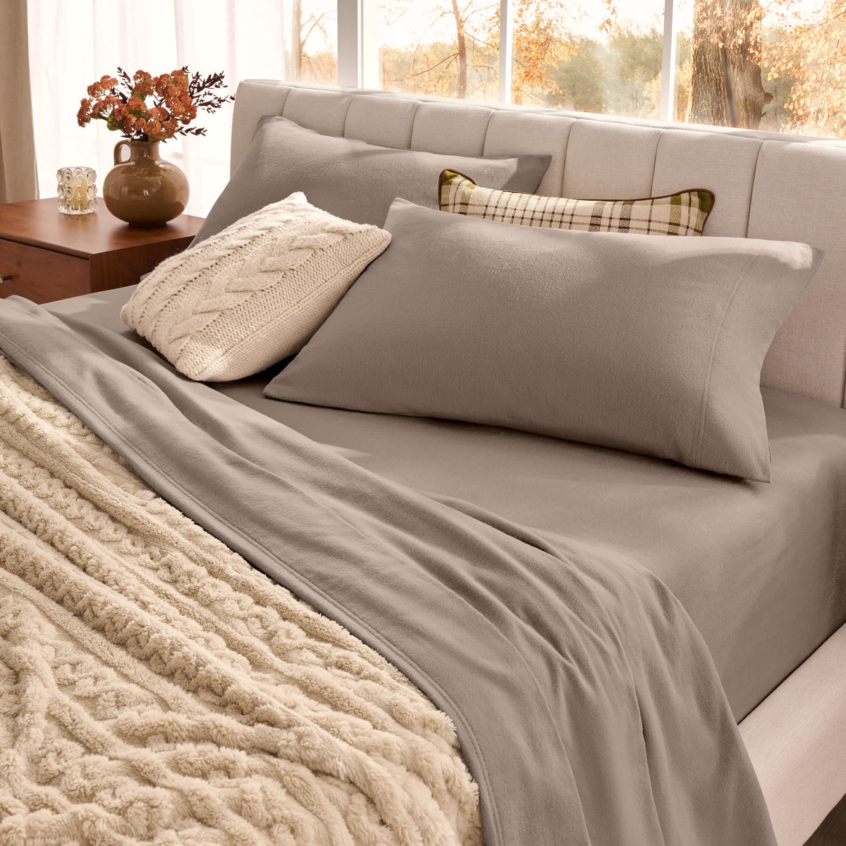 Bare Home Organic Cotton Flannel Sheet Set