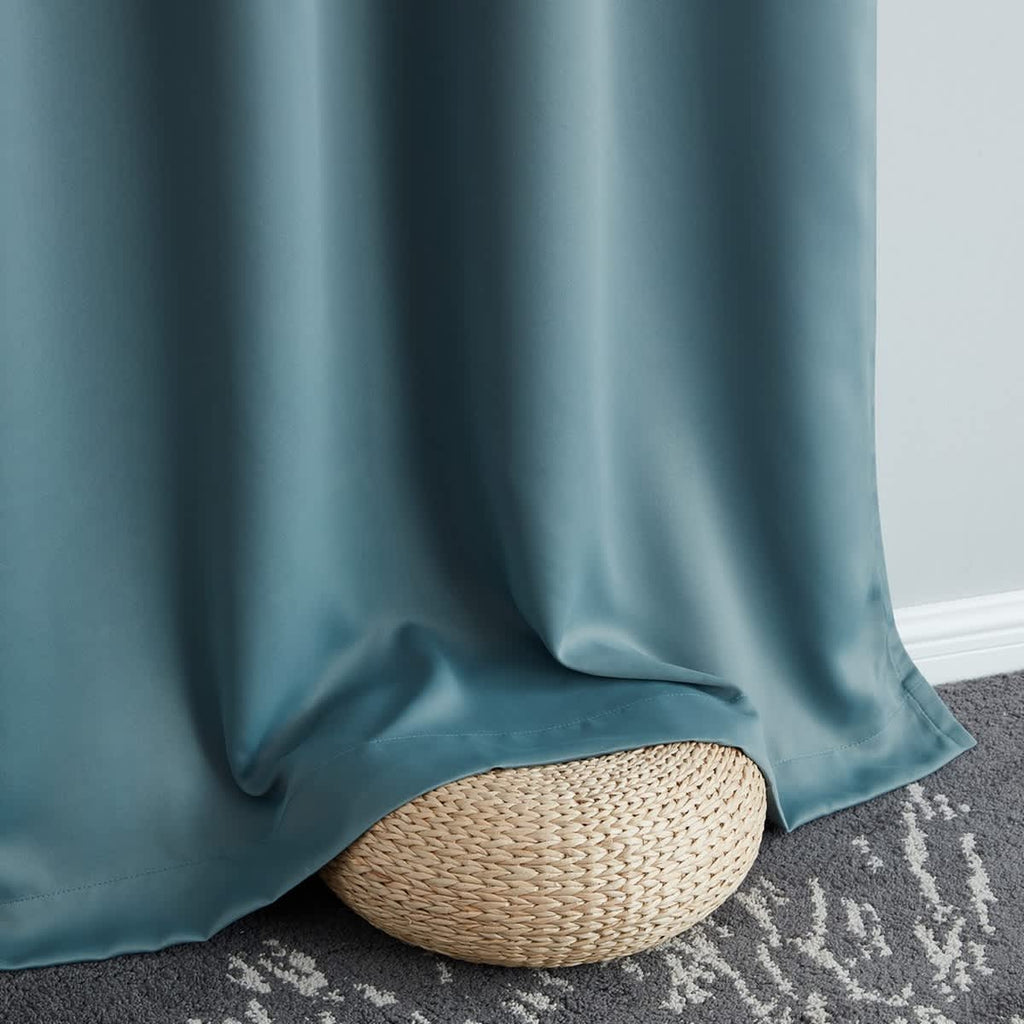 Thd Virginia 100% Blackout Grommet Total Privacy Curtain Panels - Set of 2